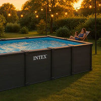 Intex Graphite Piscina Retangular 6x3x1,24m Antracite