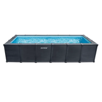 Intex Graphite Piscina Retangular 6x3x1,24m Antracite