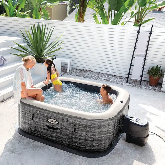 Intex PureSpa Ardoise Spa Insuflável 6 Pessoas 170 Bolhas Wi-Fi LED