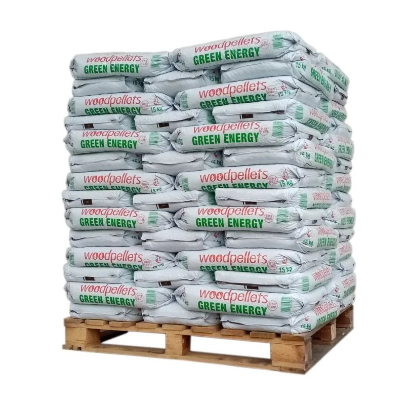 Green Energy Pellets de Madeira ENplus A1 DIN Plus 65 Sacos x 15kg