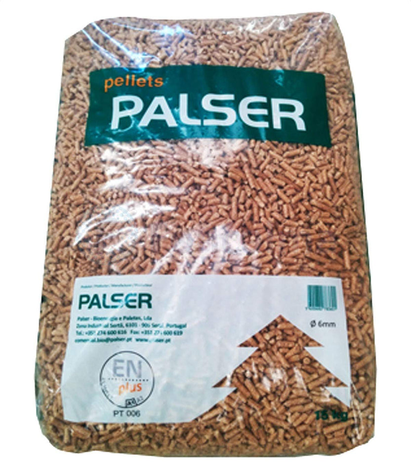 Palser Pellets de Pinho ENplus A1 Palete 60 Sacos x 15kg 900kg