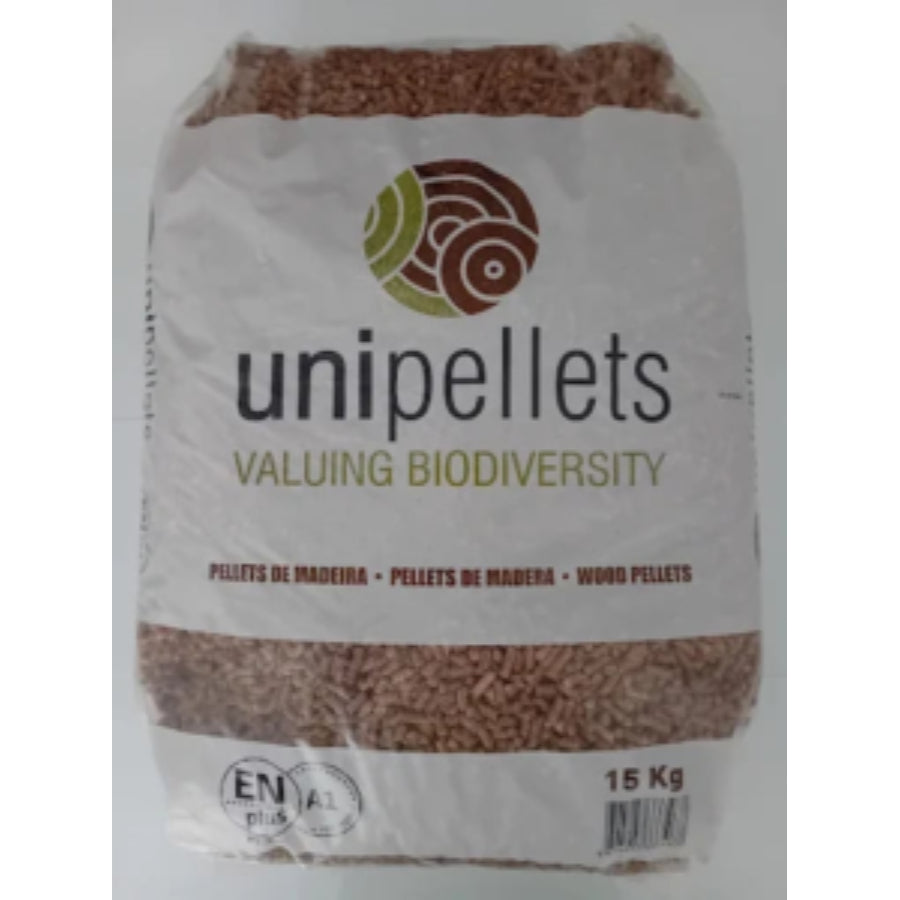 Unipellets Pellets de Pinho ENplus A1 Palete 65 Sacos x 15kg 975kg