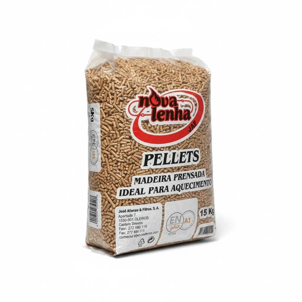 Pellets de Pinho 100% Naturais NovaLenha - Palete de 77 Sacos de 15kg