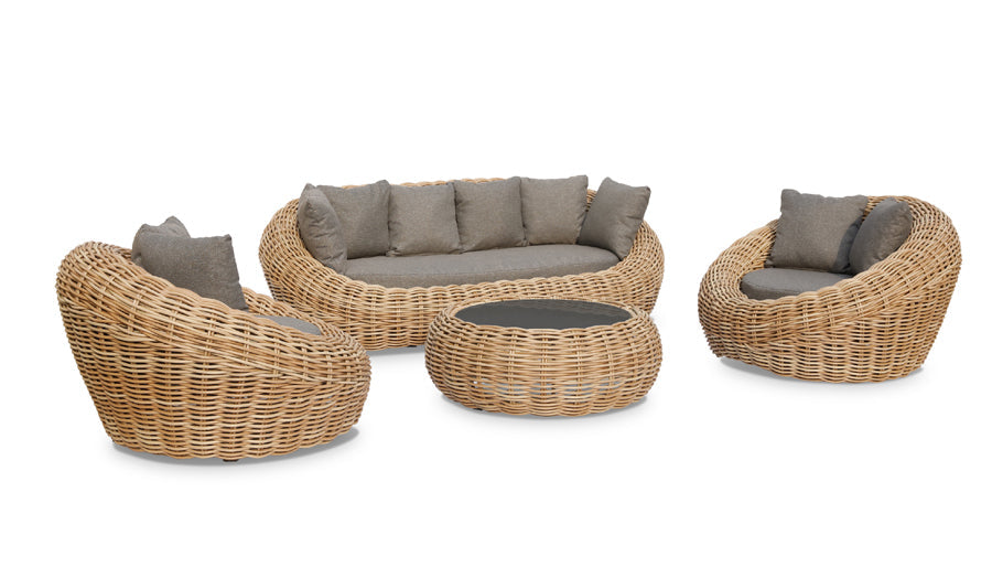 Paris Garden Moorea Conjunto de Jardim 5 Lugares Resina Trançada